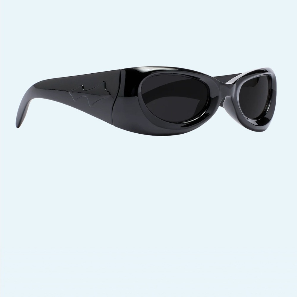 Elegant Black Oval Sunglasses